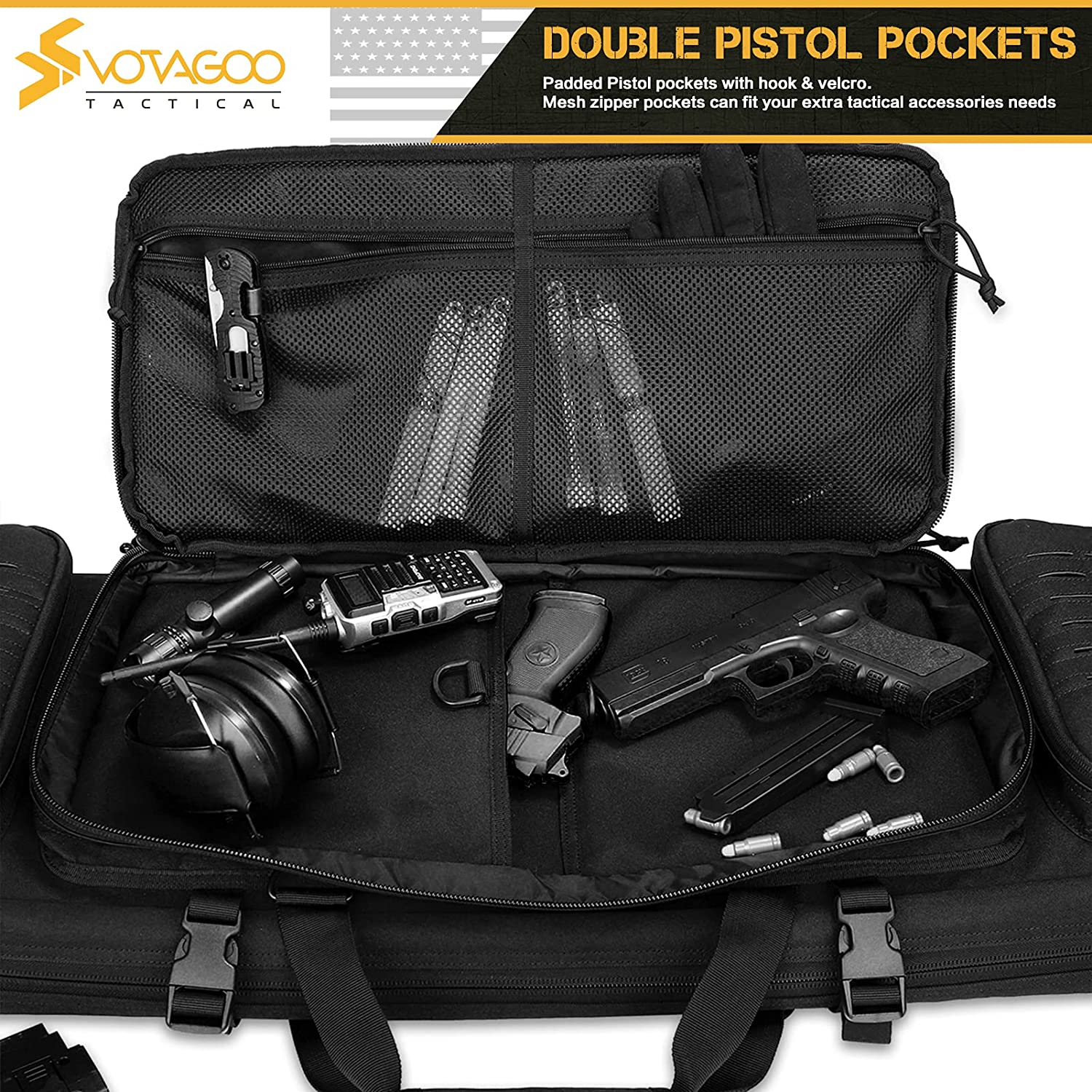 VOTAGOO Double Rifle Case Gun Bag, Safely Long-Barrel Firearm Transportation - Bargains4PenniesVOTAGOO Double Rifle Case Gun Bag, Safely Long-Barrel Firearm TransportationBargains4Pennies