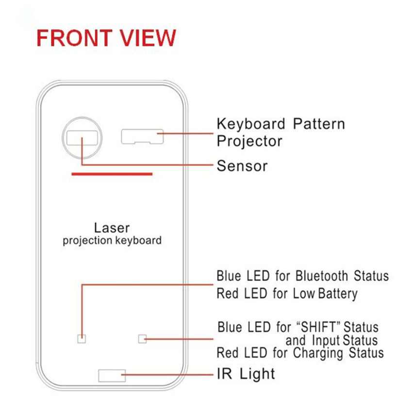 Cool Virtual Laser Keyboard Bluetooth Wireless Projector Phone Keyboard - Bargains4PenniesCool Virtual Laser Keyboard Bluetooth Wireless Projector Phone KeyboardBargains4Pennies