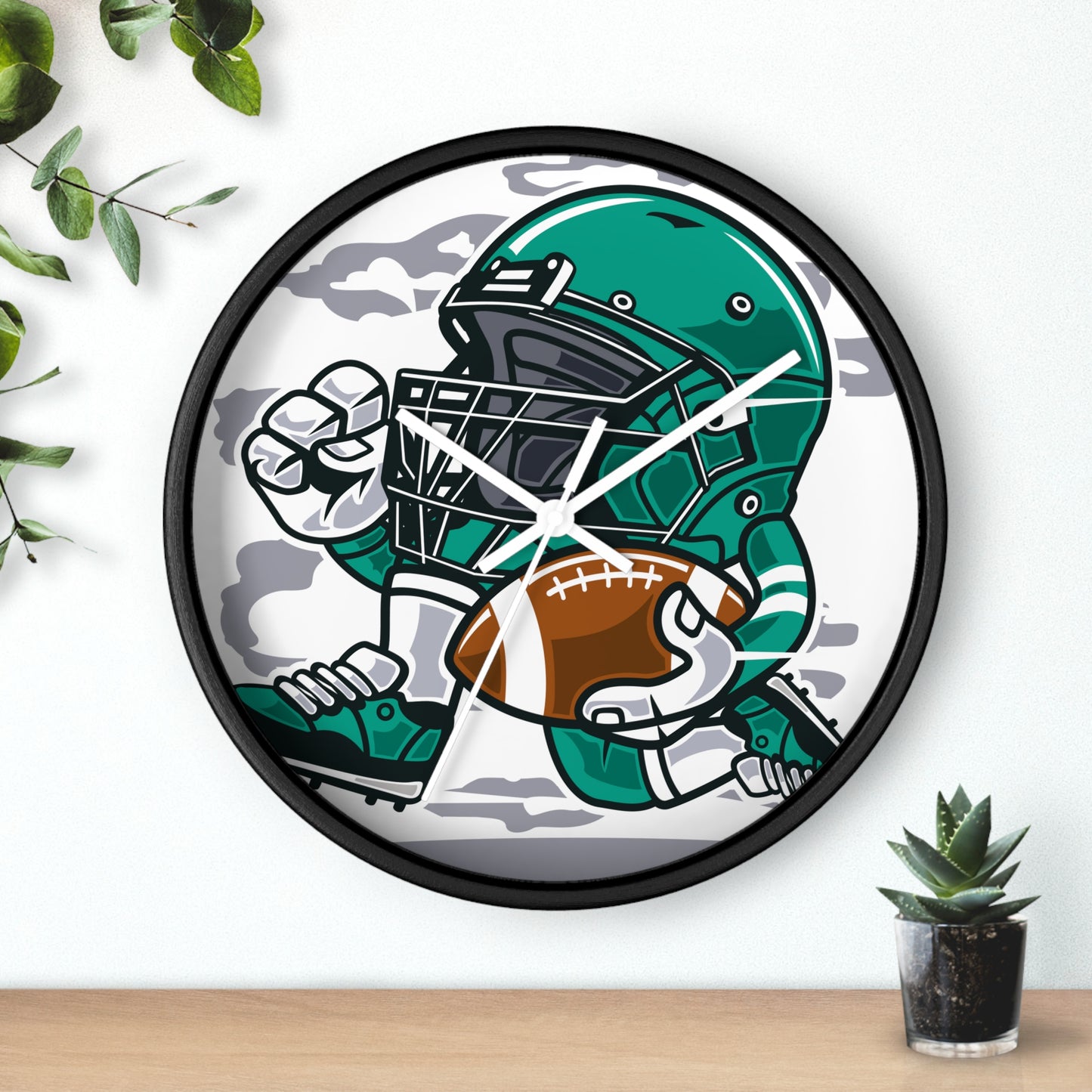 Custom Football Design Wall Clock