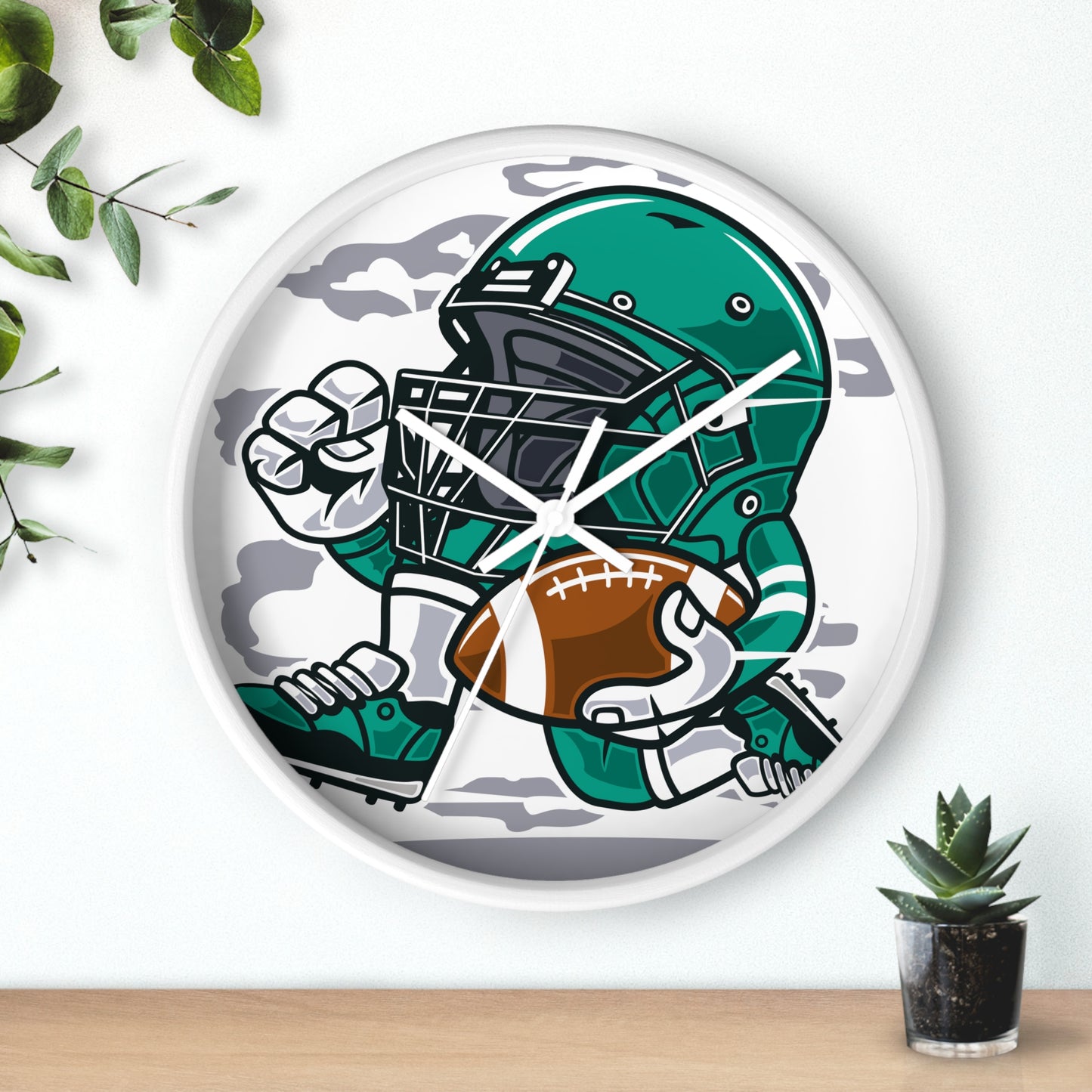 Custom Football Design Wall Clock