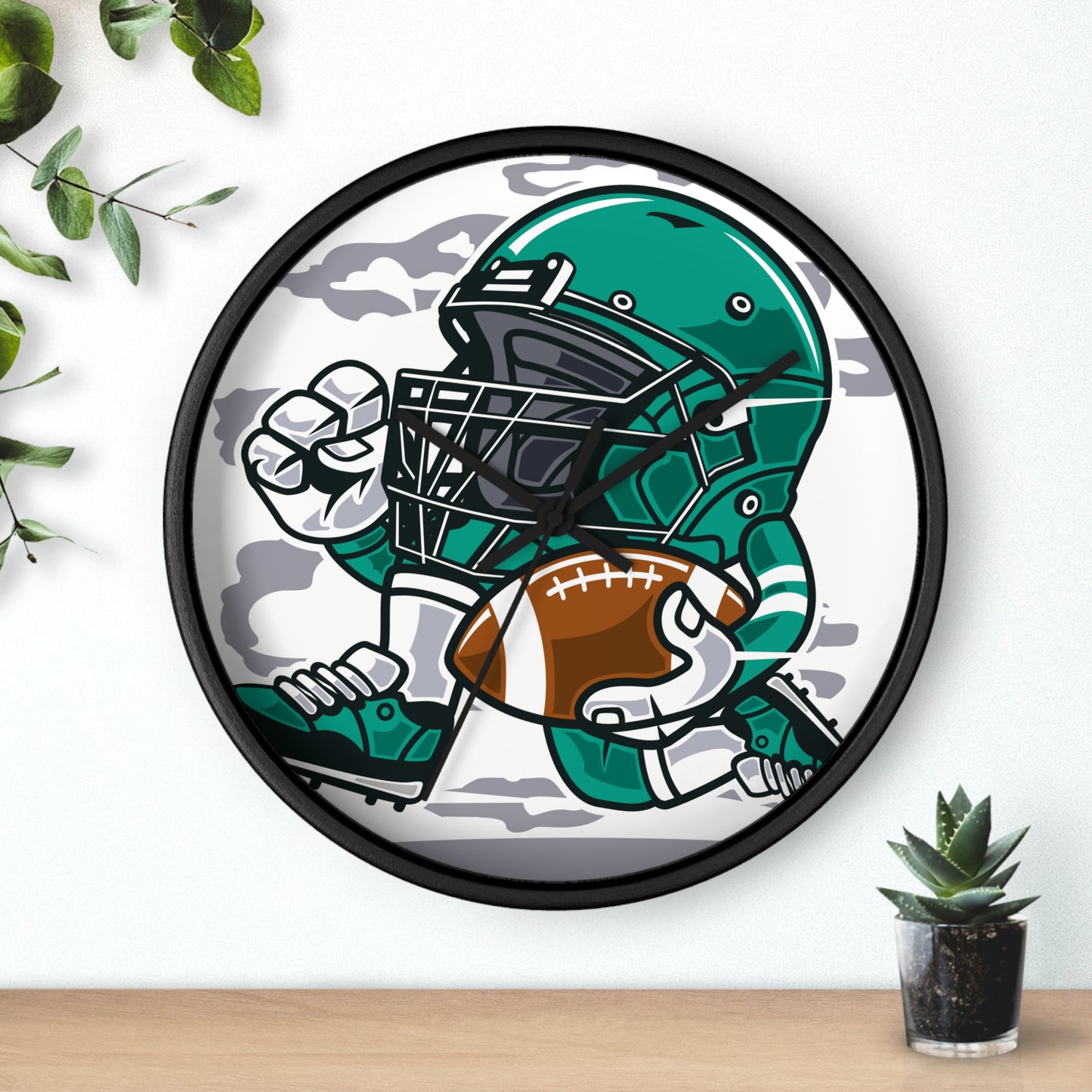 Custom Football Design Wall Clock