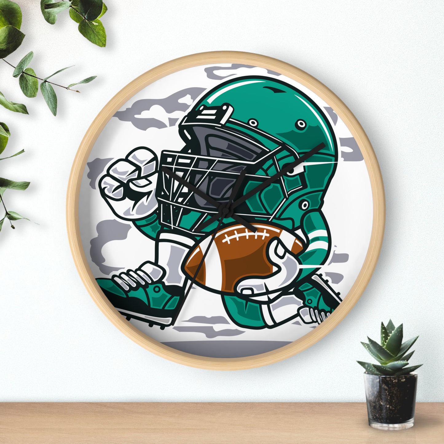 Custom Football Design Wall Clock