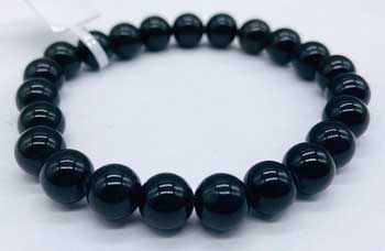 8mm Obsidian, Black bracelet