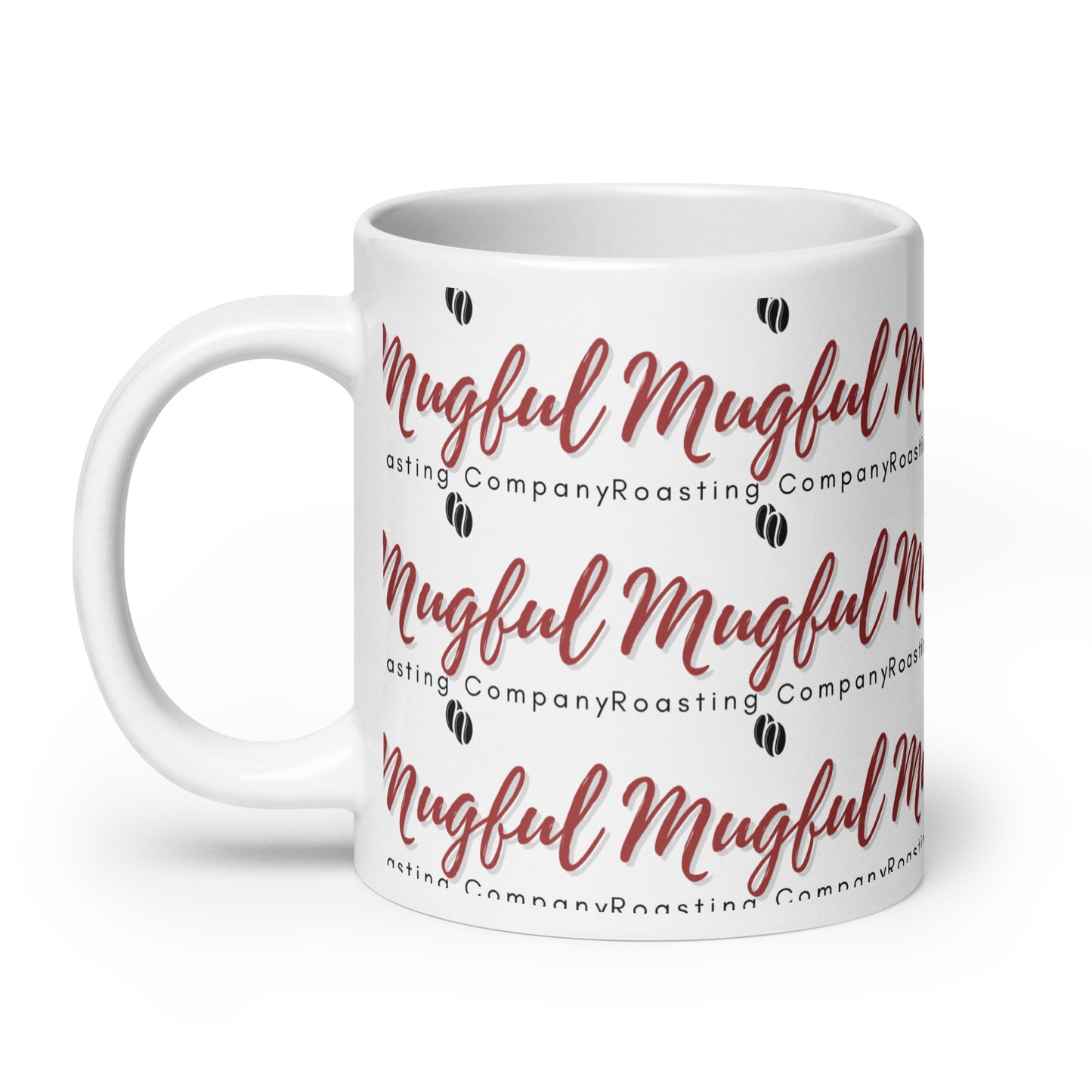 White glossy mug