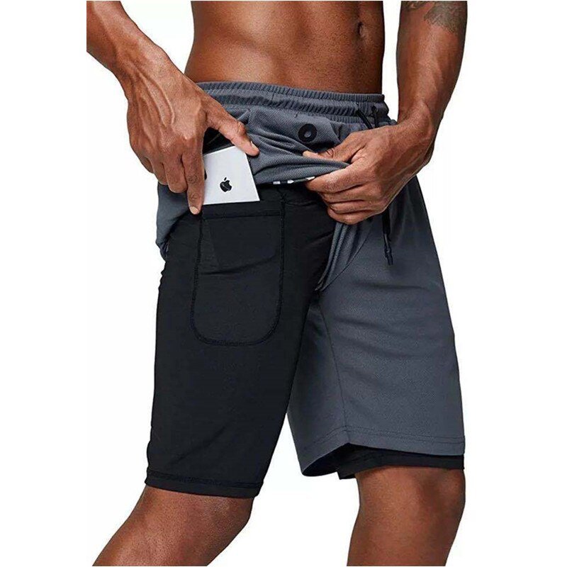2 in 1 running shorts for men security pockets quick drying sports shorts - Bargains4Pennies2 in 1 running shorts for men security pockets quick drying sports shortsBargains4Pennies