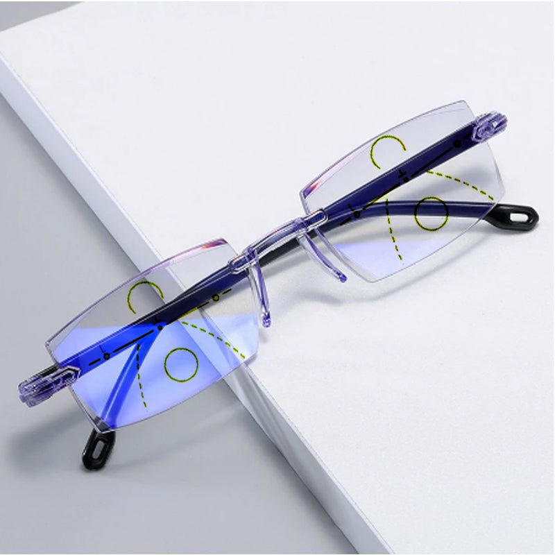 New Diamond-cut Bifocal Progressive Reading Glasses for Men - Bargains4Pennies