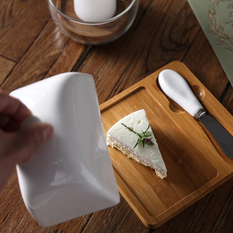 Simple Rectangle Ceramic Butter Dish With Lid Set - Bargains4PenniesSimple Rectangle Ceramic Butter Dish With Lid SetBargains4Pennies