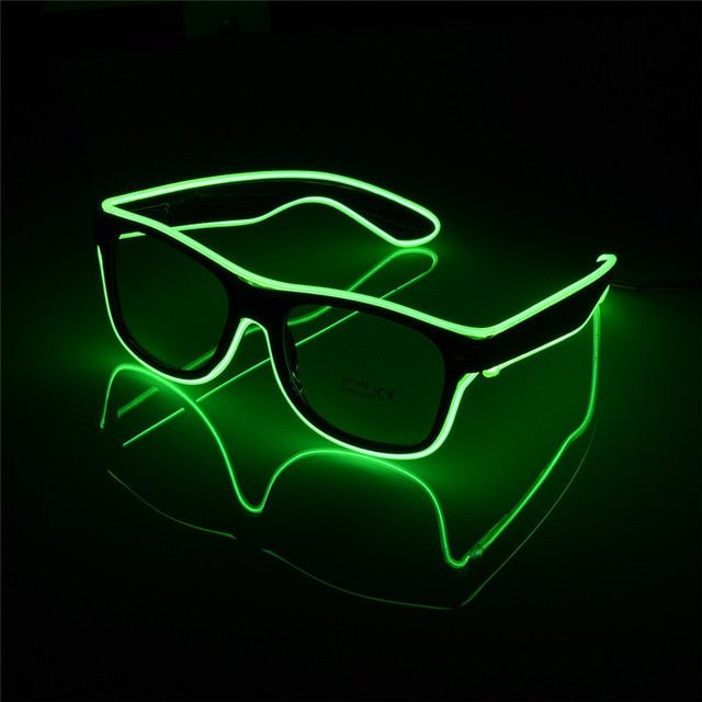 Voice control EL Wire LED Light Festival Party Glow Sunglasses - Bargains4PenniesVoice control EL Wire LED Light Festival Party Glow SunglassesBargains4Pennies