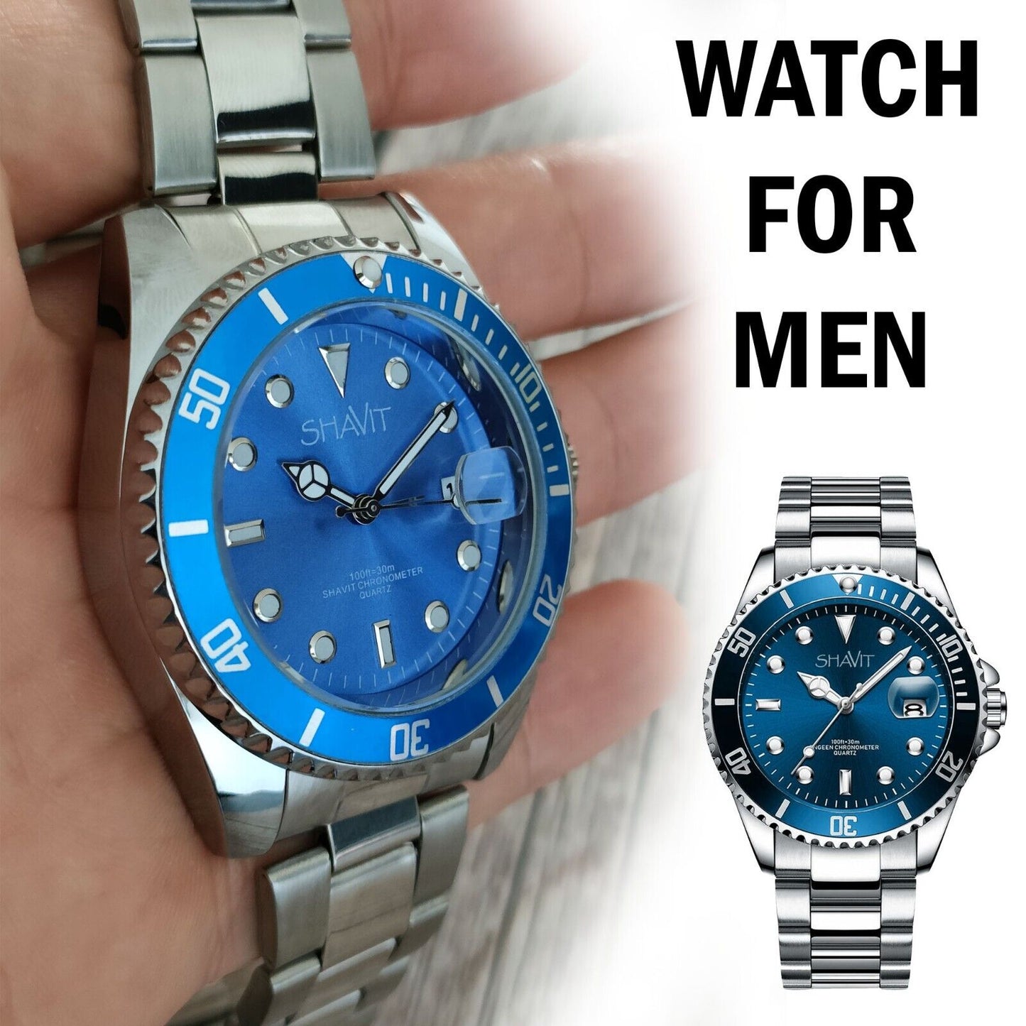 Fashion Men's Watch Stainless Steel Analog Quartz - Bargains4PenniesFashion Men's Watch Stainless Steel Analog QuartzBargains4Pennies