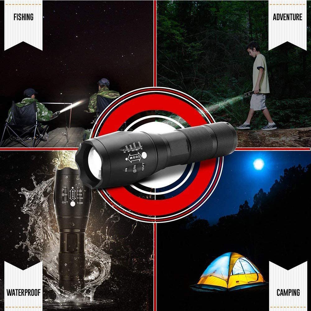 Waterproof Zoomable LED Ultra Bright Torch flashlight - Bargains4PenniesWaterproof Zoomable LED Ultra Bright Torch flashlightBargains4Pennies