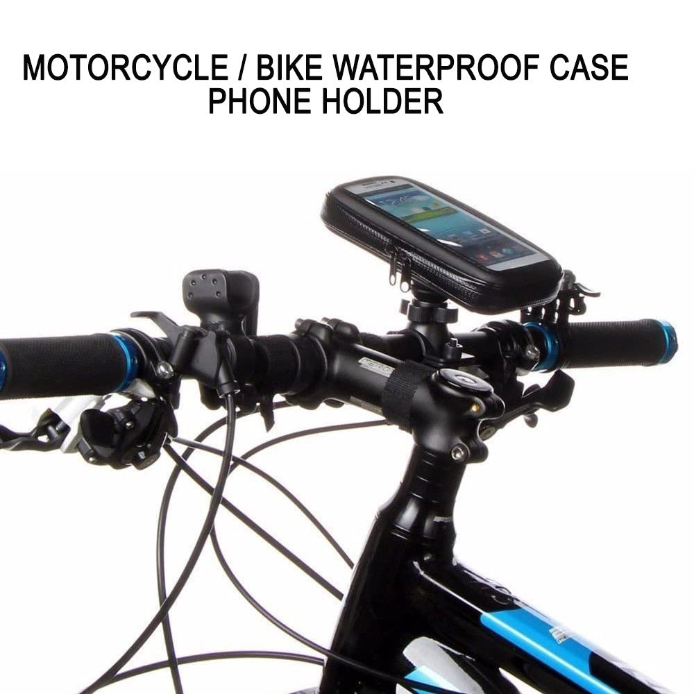 Waterproof Bike Handlebar Mobile Phone Holder for 6.3-inch Mobile Phones - Bargains4PenniesWaterproof Bike Handlebar Mobile Phone Holder for 6.3-inch Mobile PhonesBargains4Pennies