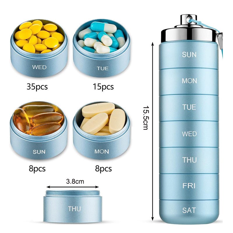 7 Days Metal Travel Pill Organizer Daily Pill Case and Container - Bargains4Pennies7 Days Metal Travel Pill Organizer Daily Pill Case and ContainerBargains4Pennies