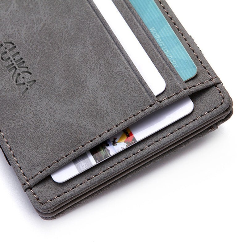 4 Card Slots Ultra Thin Bi-Fold Magic Wallet with Zipper for Men - Bargains4Pennies4 Card Slots Ultra Thin Bi-Fold Magic Wallet with Zipper for MenBargains4Pennies