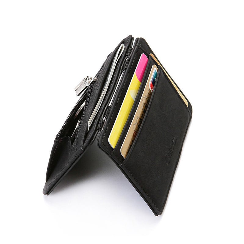 4 Card Slots Ultra Thin Bi-Fold Magic Wallet with Zipper for Men - Bargains4Pennies4 Card Slots Ultra Thin Bi-Fold Magic Wallet with Zipper for MenBargains4Pennies