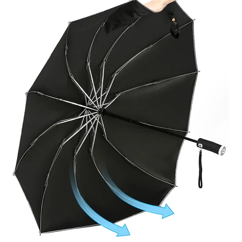 10 Ribs Fully Automatic Reverse Closing Umbrella with LED Flashlight - Bargains4Pennies10 Ribs Fully Automatic Reverse Closing Umbrella with LED FlashlightBargains4Pennies