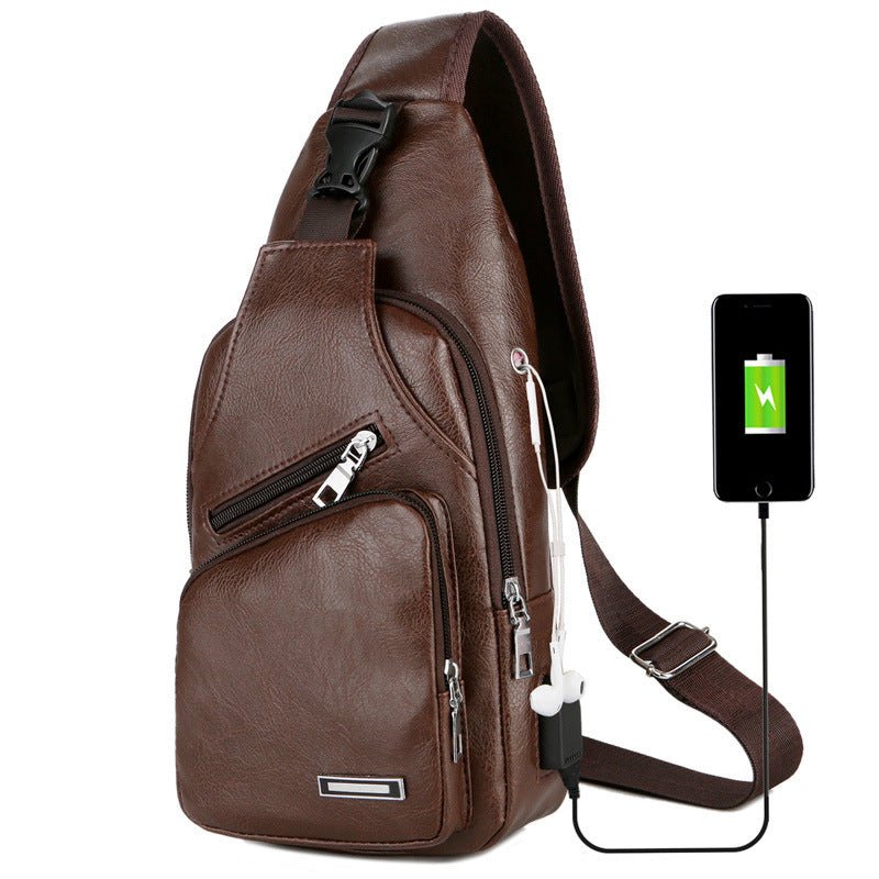 USB Portable Charging Chest Bag Messenger Bag - Bargains4PenniesUSB Portable Charging Chest Bag Messenger BagBargains4Pennies