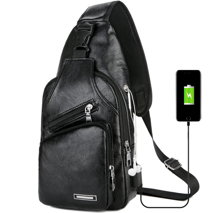 USB Portable Charging Chest Bag Messenger Bag - Bargains4PenniesUSB Portable Charging Chest Bag Messenger BagBargains4Pennies