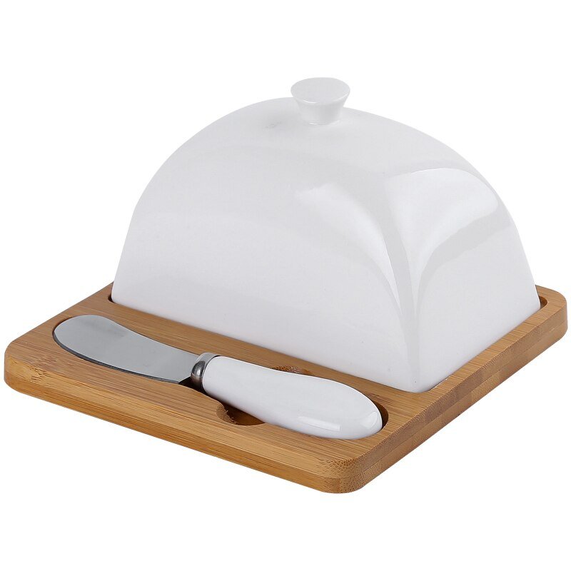 Simple Rectangle Ceramic Butter Dish With Lid Set - Bargains4PenniesSimple Rectangle Ceramic Butter Dish With Lid SetBargains4Pennies