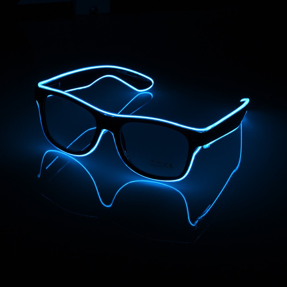 Voice control EL Wire LED Light Festival Party Glow Sunglasses - Bargains4PenniesVoice control EL Wire LED Light Festival Party Glow SunglassesBargains4Pennies