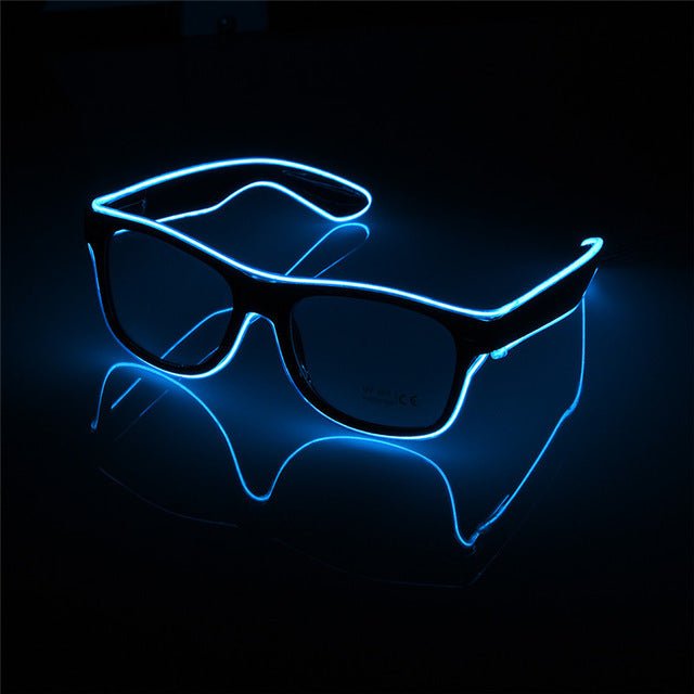 Voice control EL Wire LED Light Festival Party Glow Sunglasses - Bargains4PenniesVoice control EL Wire LED Light Festival Party Glow SunglassesBargains4Pennies