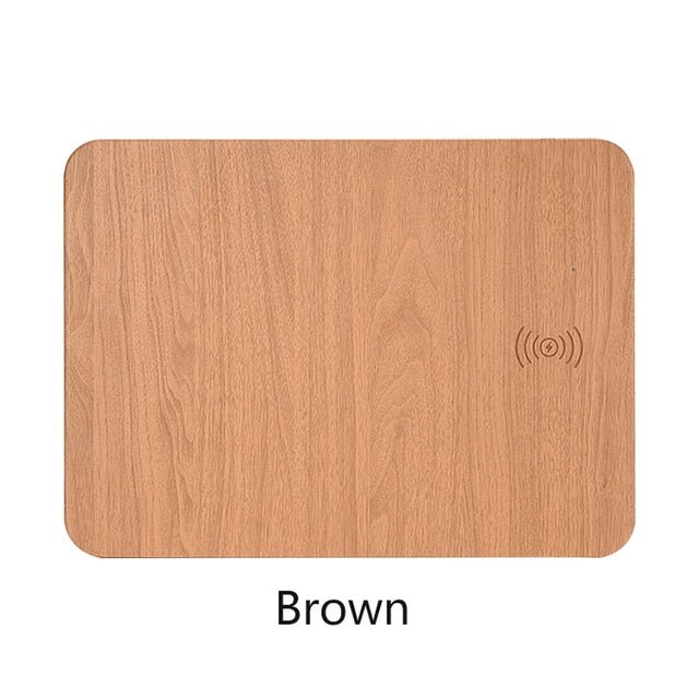 Leather Wood Wireless Charging Mouse Pad - Bargains4PenniesLeather Wood Wireless Charging Mouse PadBargains4Pennies