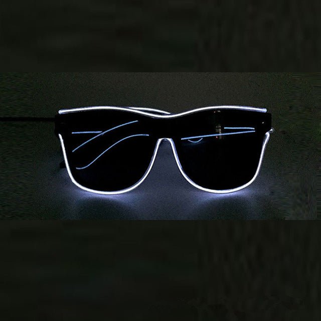 Voice control EL Wire LED Light Festival Party Glow Sunglasses - Bargains4PenniesVoice control EL Wire LED Light Festival Party Glow SunglassesBargains4Pennies