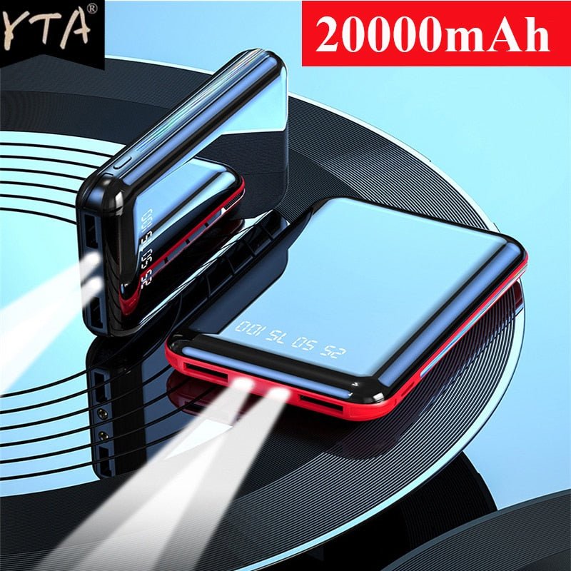 20000mAh Mini Power Bank Portable Charger Mirror Screen LED Digital Display Powerbank - Bargains4Pennies20000mAh Mini Power Bank Portable Charger Mirror Screen LED Digital Display PowerbankBargains4Pennies