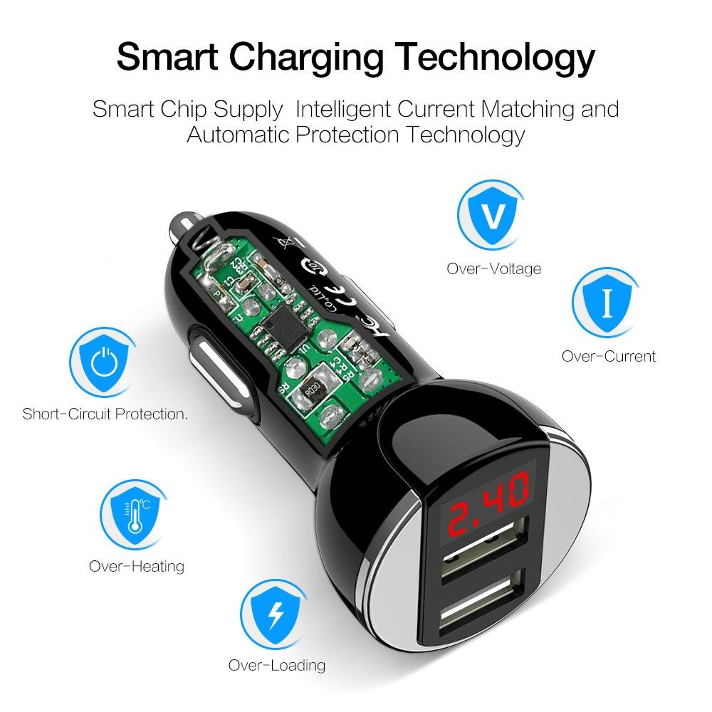 Dual USB Phone Car Charger Fast Charging - Bargains4PenniesDual USB Phone Car Charger Fast ChargingBargains4Pennies