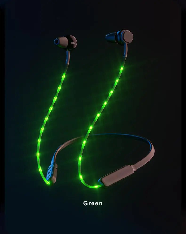 New wireless Bluetooth 5.0 neck style cool glow headphones with microphone - Bargains4PenniesNew wireless Bluetooth 5.0 neck style cool glow headphones with microphoneBargains4Pennies