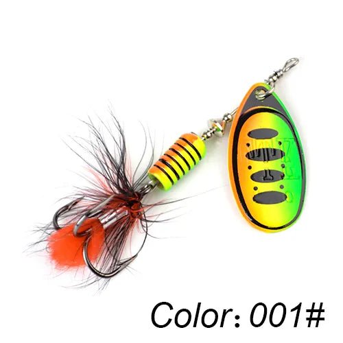 FTK 1pc Spinner Bait Metal Fishing Lure with Feather Treble Hooks - Bargains4PenniesFTK 1pc Spinner Bait Metal Fishing Lure with Feather Treble HooksBargains4Pennies