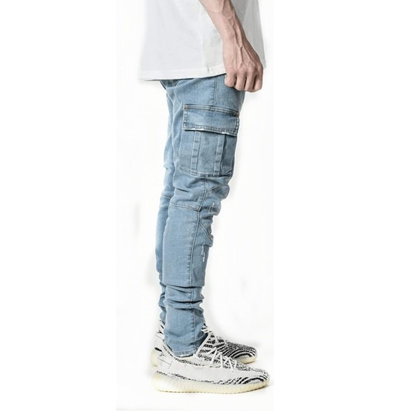 Men's Multi Pocket Cargo Jeans - Bargains4PenniesMen's Multi Pocket Cargo JeansBargains4Pennies