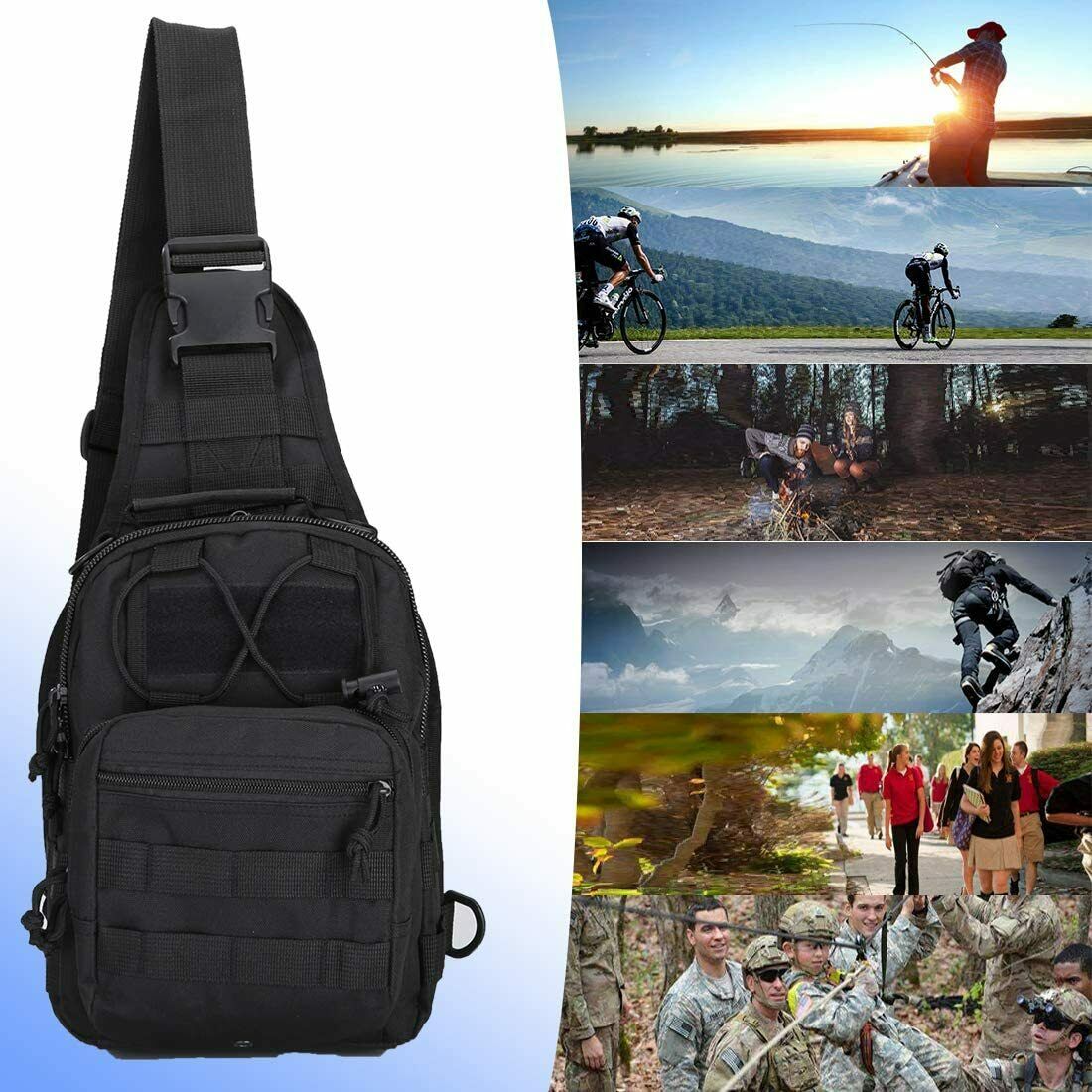 Men's Backpack Tactical Sling Bag Chest Shoulder Body - Bargains4PenniesMen's Backpack Tactical Sling Bag Chest Shoulder BodyBargains4Pennies