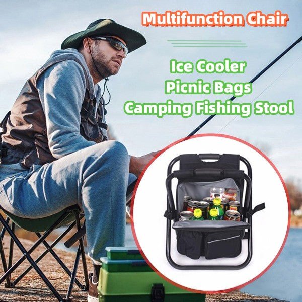 Multifunction Outdoor Folding Backpack Chair with Cooler - Bargains4PenniesMultifunction Outdoor Folding Backpack Chair with CoolerBargains4Pennies