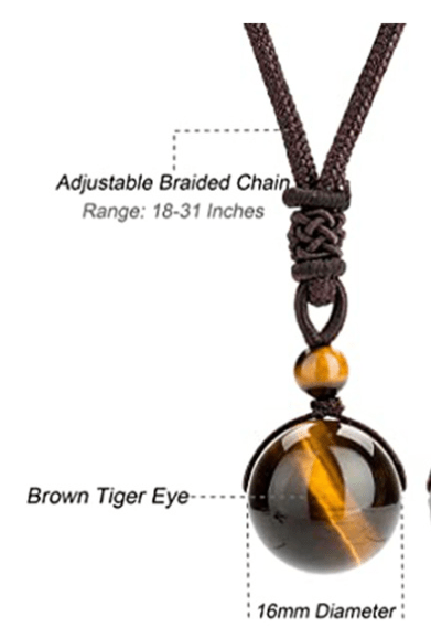 Tiger Eye Stone Pendant Necklace - Bargains4PenniesTiger Eye Stone Pendant NecklaceBargains4Pennies