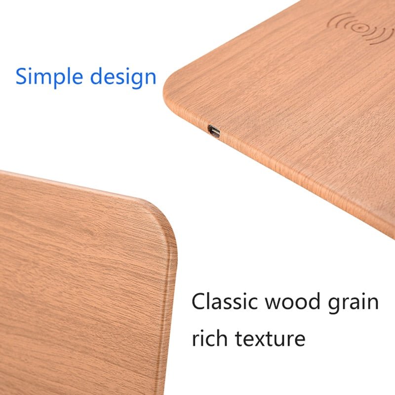 Leather Wood Wireless Charging Mouse Pad - Bargains4PenniesLeather Wood Wireless Charging Mouse PadBargains4Pennies